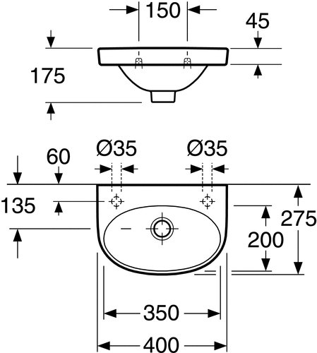 Gustavsberg Nautic 5540 bultmontage, blandarh�l h�ger
