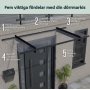 Canopia Bordeaux Entrtak 1,4 x 2,2 - Vit/opalglas