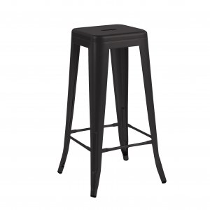 Iris barstol i svart metall - Sitth�jd 77 cm