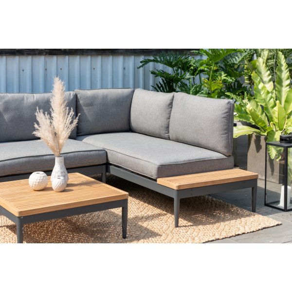 Lifestyle Garden Topaz Loungegruppe mit Tagesbett - Grau/Teak Lifestyle Garden Topaz Loungegruppe mit Tagesbett - Grau/Teak