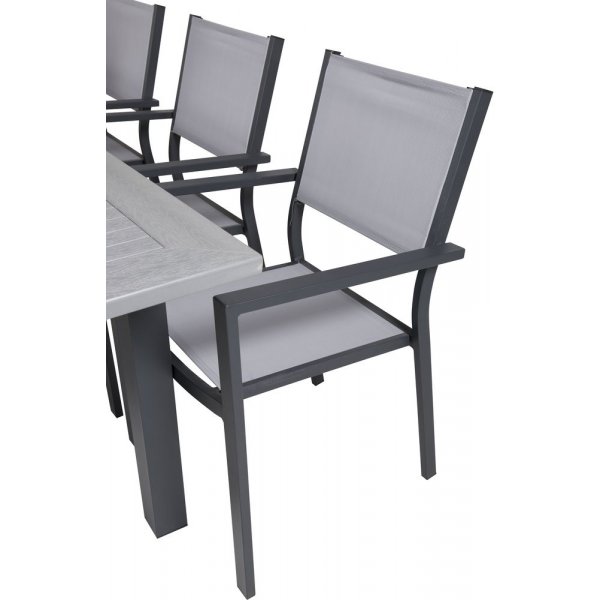 Ekenäs Matgrupp (152x90) - Svart/Grå - 6 Stolar Ekenäs Matgrupp (152x90) - Svart/Grå - 6 Stolar