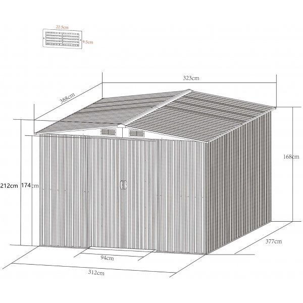 Lager- und Geräteschuppen - 12,5 m² Lager- und Geräteschuppen - 12,5 m²