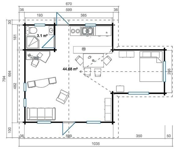 Fritidshus Melwin - 46 m�