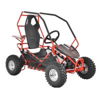 Crosskart / Mini-UTV för barn - 500W - röd Crosskart / Mini-UTV för barn - 500W - röd
