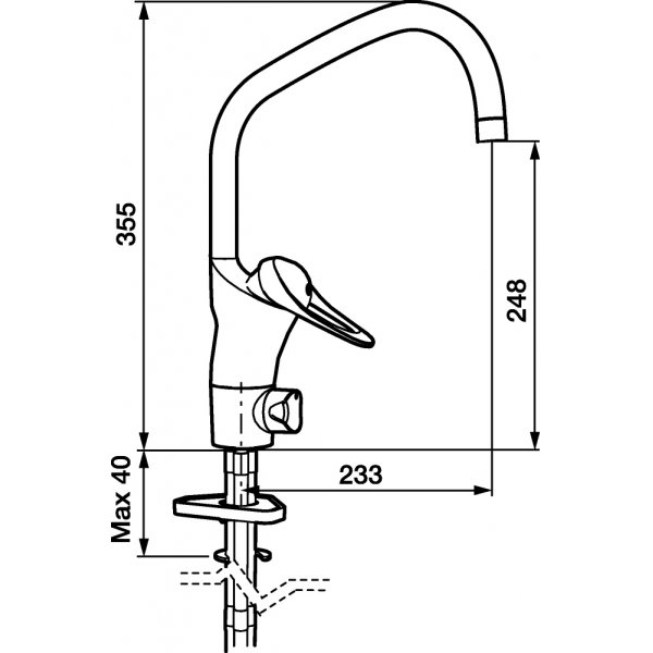 FM Mattsson Kksblandare 9000E III Krom - 8021-0000