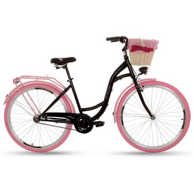 Cykel Colours 28\\\" - svart/rosa