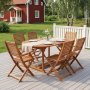Havem�bels�t med foldbart, udtr�kkeligt bord og 6 stole - FSC-certificeret + Pletfjerner til m�bler