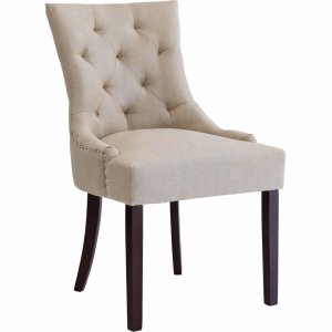 Tuva stol beige med bruna ben Tuva stol beige med bruna ben