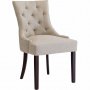 Tuva stol beige med bruna ben