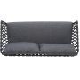 Ipanema udendrs loungest i teak- og olefinstof med sofa, 2 lnestole og sofabord - Gr