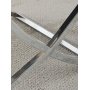 Stol med kromade ben - beige sammet - Luxury