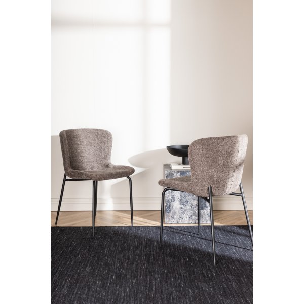 Modesto matstol - Brun boucle