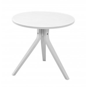 Mayflower soffbord runt  50 cm - Vit