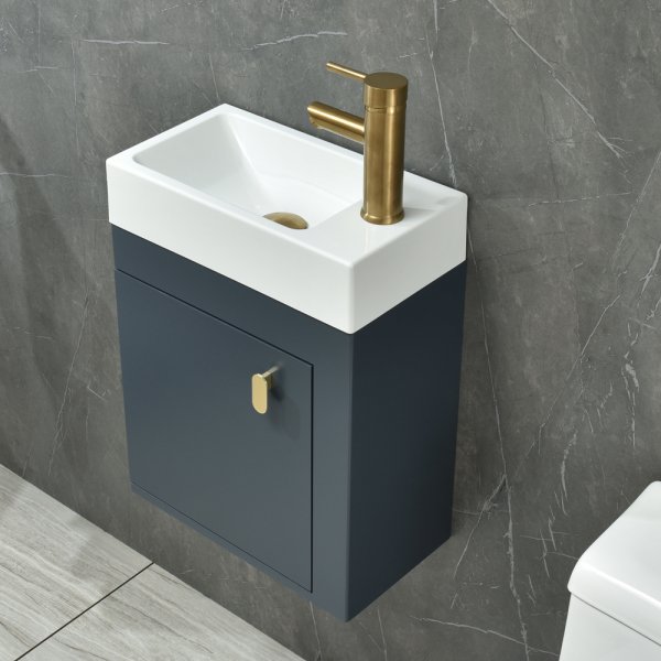 Kylpyhuonekalusteet Compact - sininen + 2.00 x Kylpyhuoneen koukku Kylpyhuonekalusteet Compact - sininen + 2.00 x Kylpyhuoneen koukku