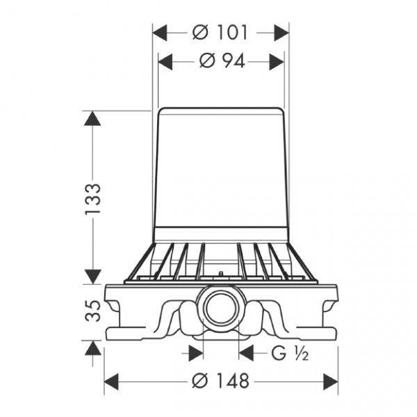 Hansgrohe Axor Starck Indbygningsdel til 2-grebs h�ndvaskarmatur til gulvl�gning