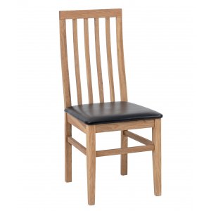 Matstol ek med svart sits - Alaska Matstol ek med svart sits - Alaska