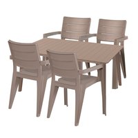 Plastmöbelgrupp Anegada Beige - 4 stolar Plastmöbelgrupp Anegada Beige - 4 stolar