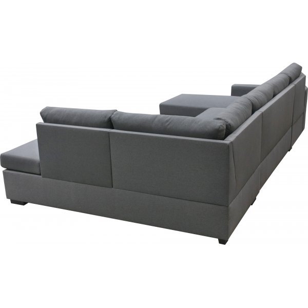 U-soffa Solna v�ndbar - 309 cm - m�rkgr�