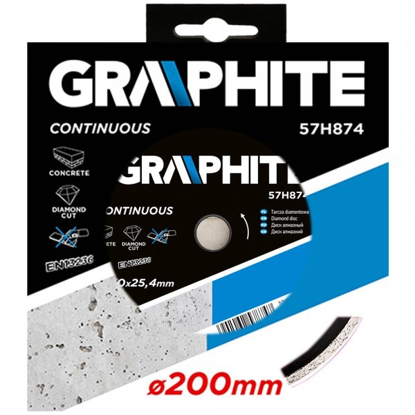 Diamantkapskiva, 200 x 25,4 mm, kontinuerlig Diamantkapskiva, 200 x 25,4 mm, kontinuerlig