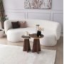 Mushroom sidobordset �30/40 cm - Guld/valn�t