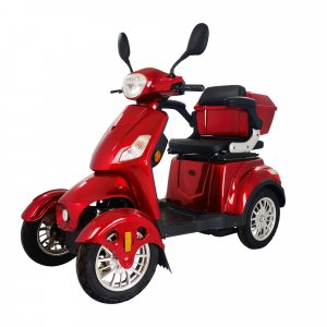 Promenadskoter med 4 hjul - Svart & röd 1000W - Promenadscooters, Elscooters, Lekfordon & hobbyfordon, Utelek