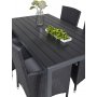 Ervalla Matgrupp (150x90) - Svart - 4 Stolar