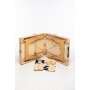 Massagebnk med trben - 2 zoner - Beige