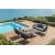 Ipanema Outdoor-Lounge-Set aus Teakholz und Olefin-Stoff mit Sofa, 2 Sesseln und Couchtisch - Grau