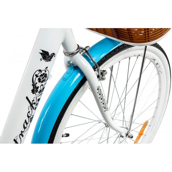 Damcykel Classic 26\\\" - Vit & blå Damcykel Classic 26\\\" - Vit & blå