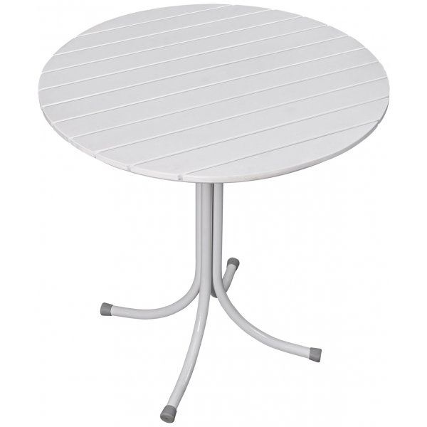 Gartentisch Ø70 cm Weiß - Holmsund + Reinigungsspray für Gartenmöbel Gartentisch Ø70 cm Weiß - Holmsund + Reinigungsspray für Gartenmöbel