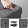 Idris sittpuff med f�rvaring - M�rkgr�