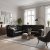H�rnsoffa svart konstl�der 5-sits - Peking