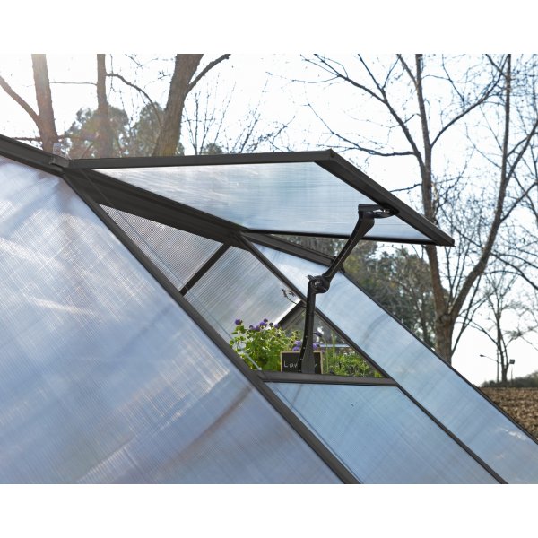 Canopia Balance Polycarbonat Drivhus 11,9 m² - Mørkegrå Canopia Balance Polycarbonat Drivhus 11,9 m² - Mørkegrå