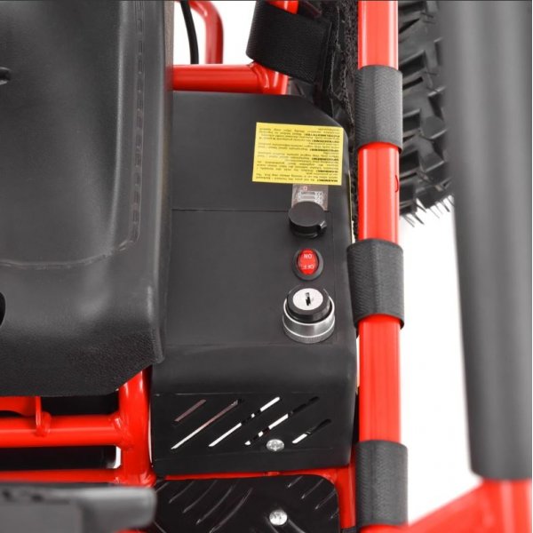 Crosskart / Mini-UTV för barn - 500W - röd + Låskätting Crosskart / Mini-UTV för barn - 500W - röd + Låskätting