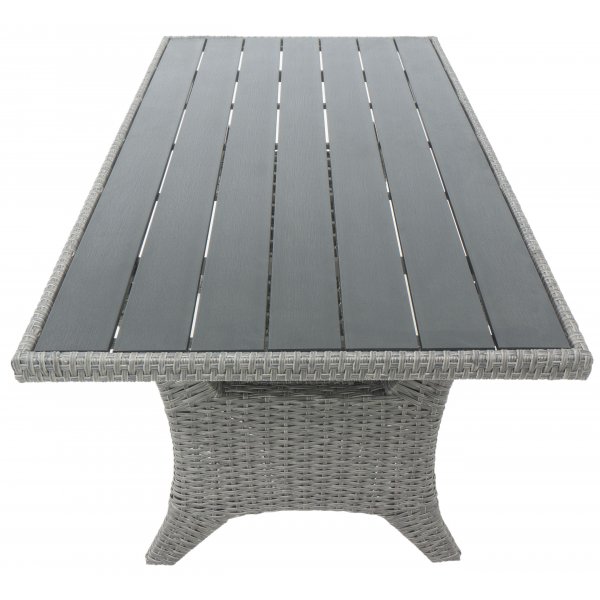 Tor utesoffgrupp med matbord i rotting - Grå konstrotting Tor utesoffgrupp med matbord i rotting - Grå konstrotting