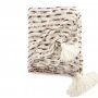 Mickel pl�d 130x170 cm - Brun/vit