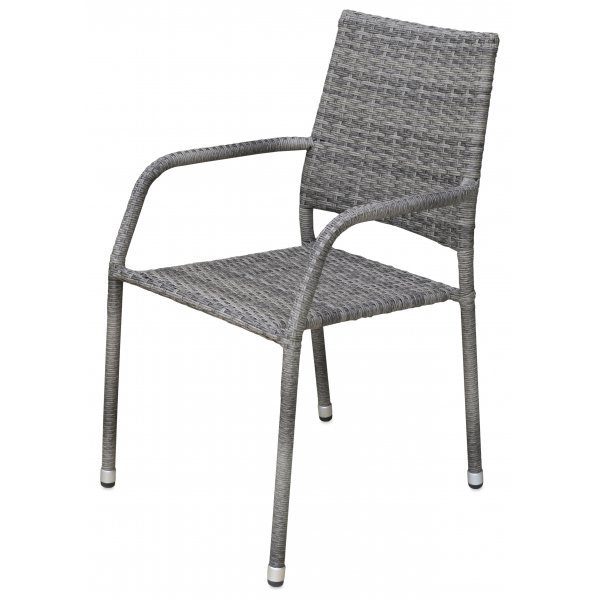 Utematgrupp – Las Vegas & Ida | Beige & grå | 6 stycken stapelbara stolar Utematgrupp – Las Vegas & Ida | Beige & grå | 6 stycken stapelbara stolar