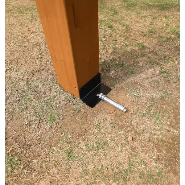 Tr�pergola 3,65x3m furu m�rkbrun f�r altan & tr�dg�rd
