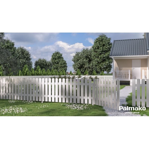 Staket Kelda 8 - Vit