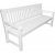 Hvid havebænk træ 193 cm - Udendørsbænk til altan og terrasse Hvid havebænk træ 193 cm - Udendørsbænk til altan og terrasse