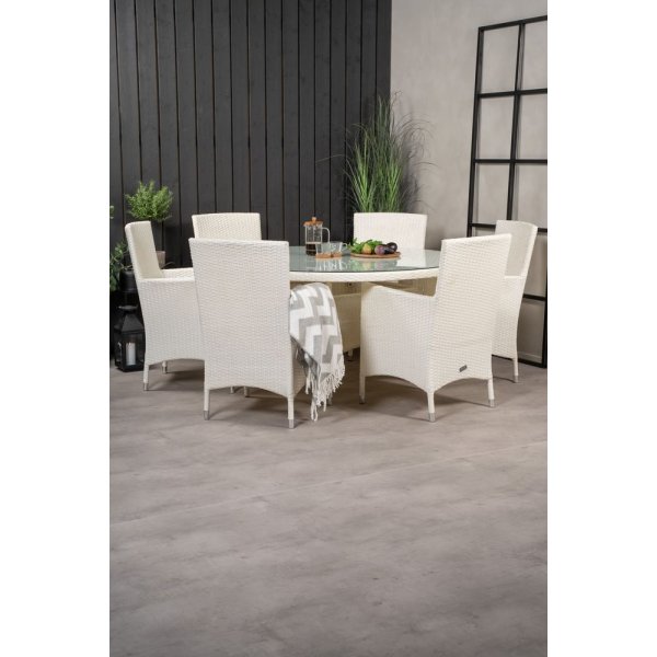 Frubol Matgrupp (150) - Vit - 6 Stolar