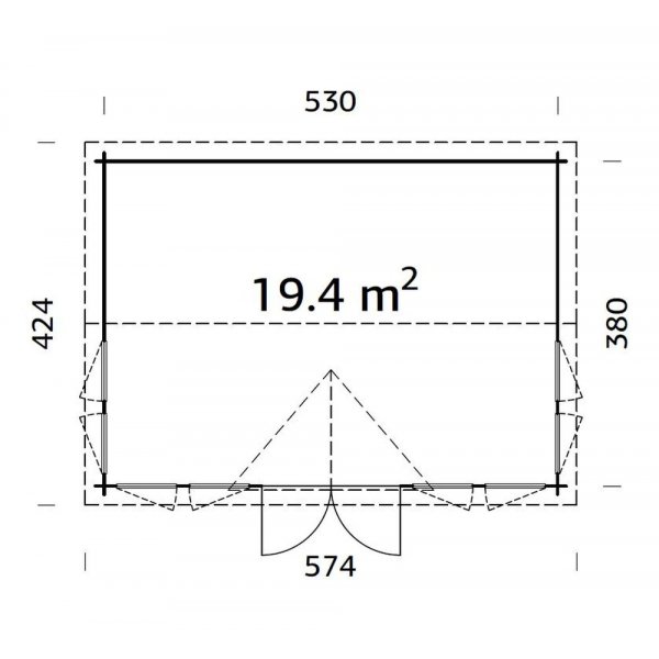 Attefallshus Claudia 19,4 m² Attefallshus Claudia 19,4 m²