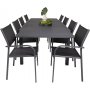 Holma Matgrupp (160x100) - Svart - 8 Stolar
