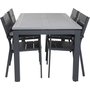 Ekens Spisegruppe (152x90) - Sort/Gr - 4 Stole