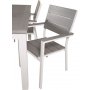 Ekens Matgrupp (160x90) - Vit/Gr - 4 Stolar