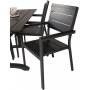 Dallaren Matgrupp (70x120) - Svart - 4 Stolar