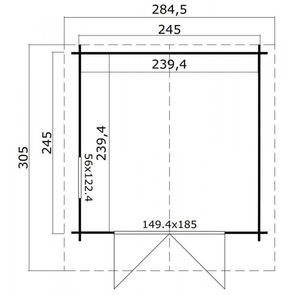 Friggebod Nanna - 6 m² Friggebod Nanna - 6 m²