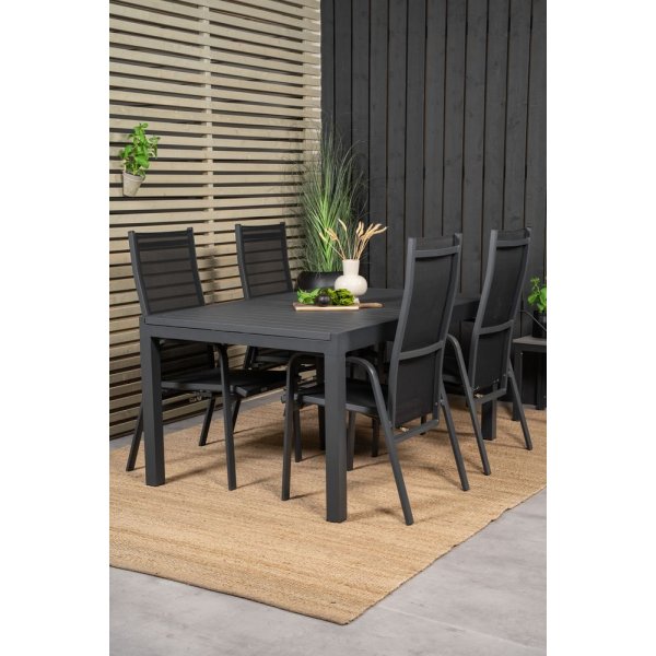 Holma Matgrupp (160x100) - Svart - 4 Stolar Holma Matgrupp (160x100) - Svart - 4 Stolar