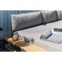 Topaz Loungegruppe mit Tagesbett - Grau/Teakholz