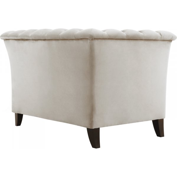 F�t�lj chesterfield beige sammet - Milton